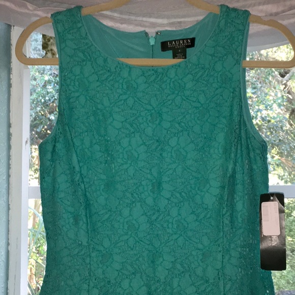 Ralph Lauren Dress 4 Turquoise NWT - Picture 2 of 7